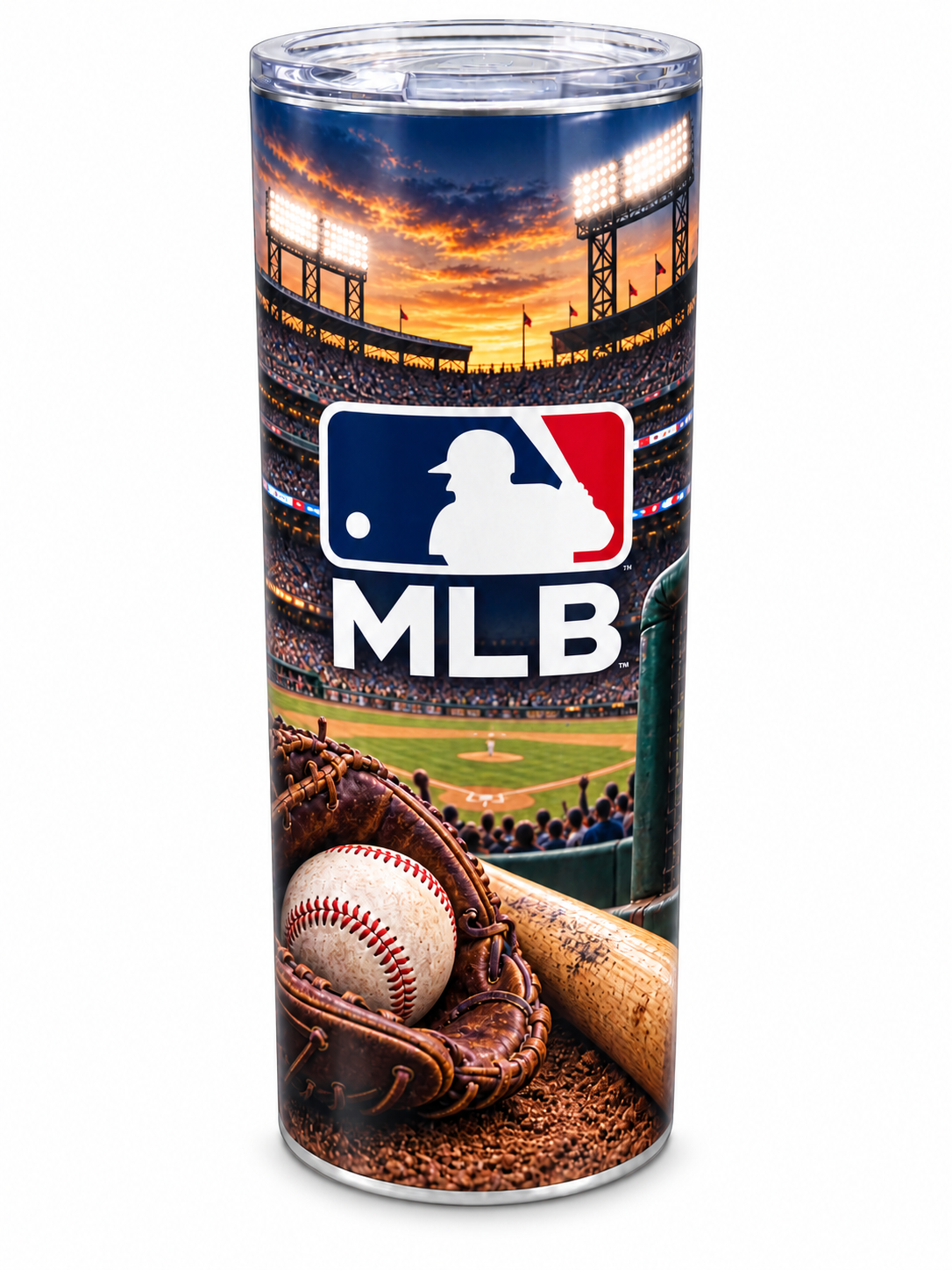 MLB — illustrative 20 oz skinny tumbler on white background