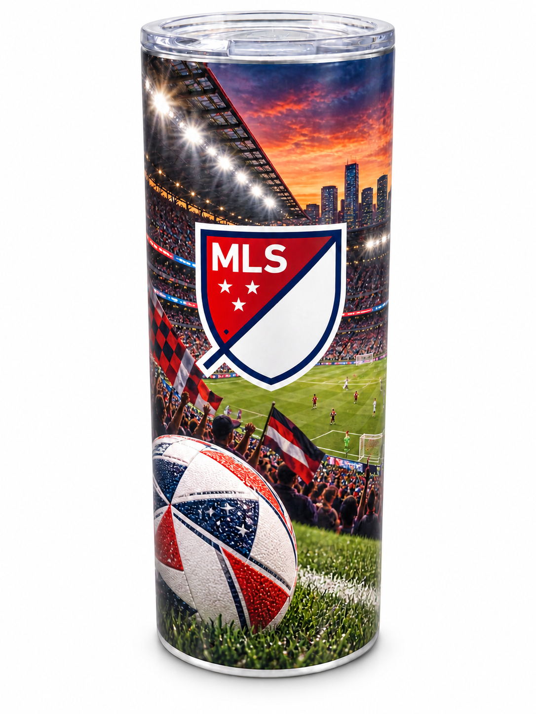 MLS — illustrative 20 oz skinny tumbler on white background