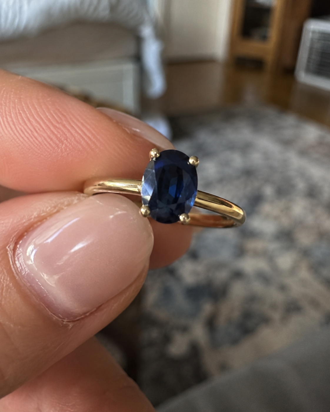 Midnight Solitaire Ring