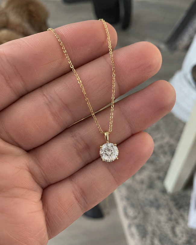 Solitaire Pendant Necklace